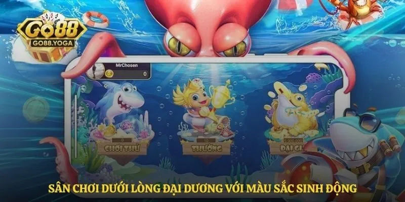 Sân chơi dưới lòng đại dương với màu sắc sinh động