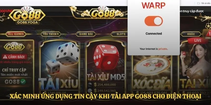 Xác minh ứng dụng tin cậy khi tải app Go88 cho điện thoại